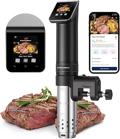 KitchenBoss Sous Vide Machine 1100W WIFI Precision Cooker 40-90°C