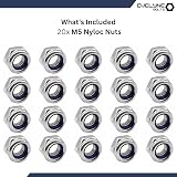 evelyne M5 Nyloc Steel Nuts 5mm Self Locking Nylon Inserts (20 Pack) view 2