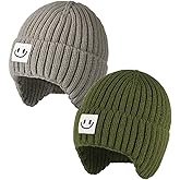 FURTALK Baby Beanie Toddler Winter Warm Hat Infant Soft Fleece Lined with Earflap Cute Knit Kids Caps