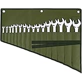 ROCKCOON Wrench Roll Organizer 16 Pockets, Wrench Pouch Roll Up with Water Proof Oxford Cloth, Tool Roll Bag for Wrenches Org