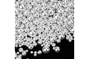 Twisweet Silver Pearl Sprinkles for Cake Decorating, Edible Sugar Pearls for Baking, Mix Size, Cake Topper Cupcake Cookie Ice Cream Dessert Decorations, Valentines Birthday Christmas Supplies (130g/4.58oz)