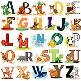 DEKOSH Alphabet Wall Decals - Colorful ABC Wall Stickers for Kindergarten, Playroom &amp; Baby Nursery