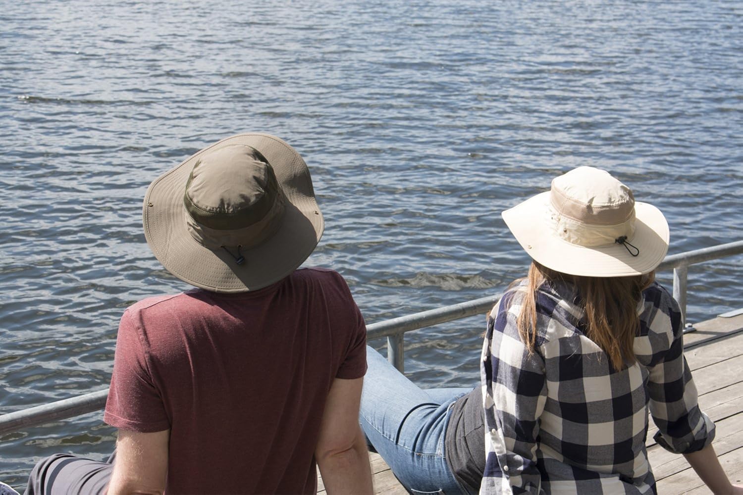 The Friendly Swede Sun Hat 2-Pack - Fishing Boonie Hat for Safari (Khaki): Clothing