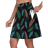 Desol Women's 20" Knee-Length Tennis Golf Skorts with Pockets