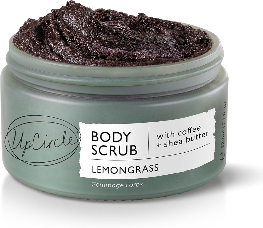 UpCircle Exfoliating Coffee Body Scrub Lemongrass 220ml Sea Salt Shea Butter