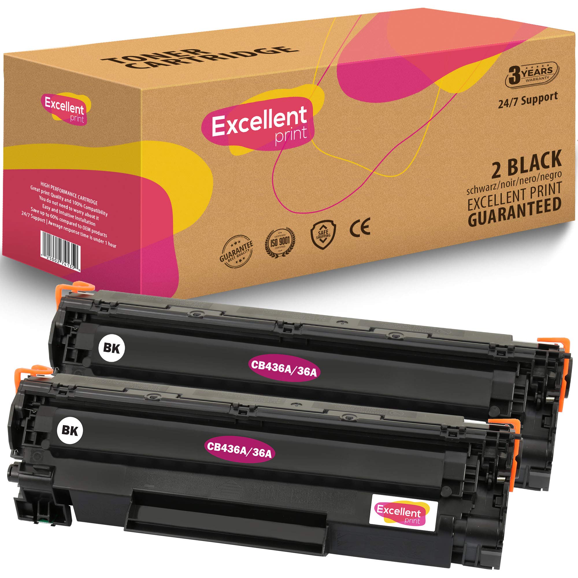 Excellent Print CB436A 36A Compatible Toner cartridge for HP Laserjet MFP P1505 M1120 M1522