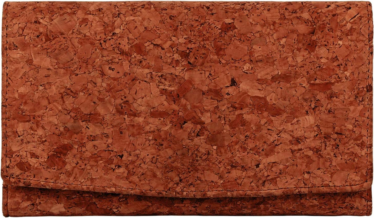 Ladies Designer Hudson & James Cork Vegan RFID Blocking Shield Card Holder Wallet Purse Multi Credit Card Women Clutch Wallet with Zip Pocket (Cork Red) - Image 4