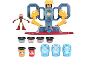 Play-Doh Marvel Iron Man Armor Maker Lab Playset with Lights and Sounds, Customizable Action Figure, Imagination Toys for Boys and Girls 4 and Up