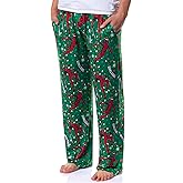 Marvel Deadpool Pajama Pants Men's Christmas Lights Seasons Greetings Lounge PJ Bottoms