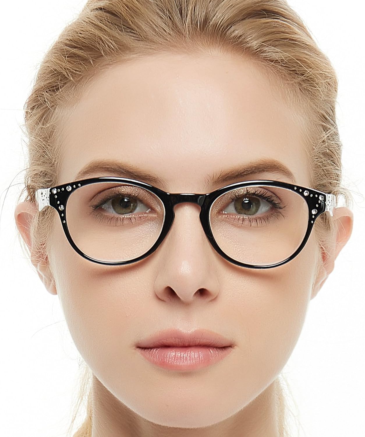OCCI CHIARI Fashion Women's Reading Glasses 4.0 Magnifying Glasses for Women Oval Frame Ladies' Readers (Black, 400) - Image 4