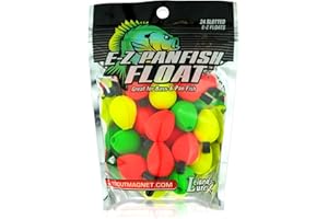 TROUT MAGNET - E-Z Panfish Floats - 24 Pack Slotted Fishing Float - Perfect for Trout, Panfish, and Crappie