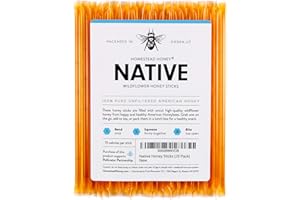 Homestead Honey Native Honey Sticks For Tea, Honey Packets Single Serve Honey Straws Stir Sticks, Honey Packets Honey Stick, Honey Straws Sticks (Honey Sticks Bulk, 20 count)