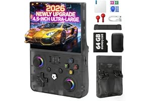 Rhesusco 2026 Upgraded R36MAX Ⅱ Retro Video Game Console-4.5 Inch Large Screen,4000mAh Battery,Support 18000+ Classic Games,6