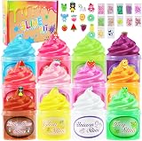 Kilpkonn 12 Pack Clear Slime Kit with Play Mat Non Sticky Jelly Crunchy Slime view 8
