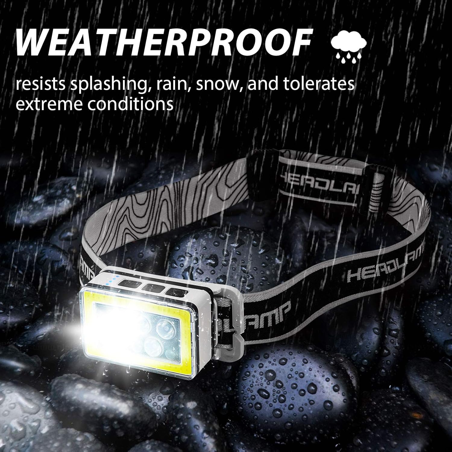 HIKEOUT Headlamp Flashlight Super Bright Rechargeable Headlamp with 4 Colors Light, Adsorbable and Hangable Headlight, Waterproof Motion Sensor Headlamp, 10 Modes for Outdoor Camping Hiking Cycling : Sports & Outdoors