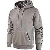 Leidowei Men's Camo Outfitter Fleece Hoodie Pullover Long Sleeve Casual Sweatshirt with Pocket