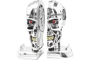 Nemesis Now T-800 Terminator 2 Bookends, Sci-Fi Bookcase Decor, Hand-Painted Resin, Officially Licensed Collectible Merchandi
