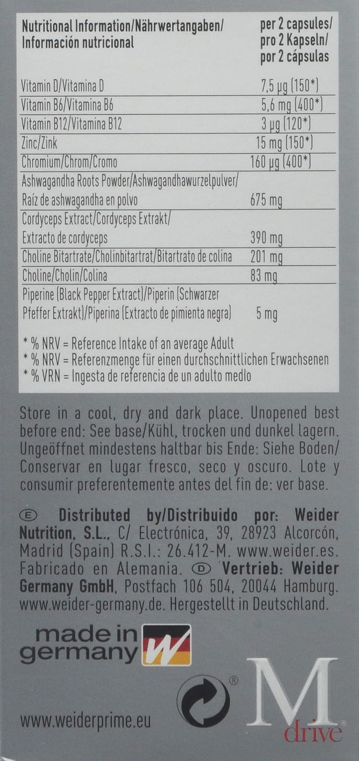 Weider Prime Testosterone Support for Men Ashwagandha Extract (KSM-66) Supports Energy, Lean Muscle, Mental Focus, Vitality - Image 3