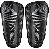 Shin Guards Soccer Kids Youth, CE Certified Airsfish Shin Guard Protection Gear for 2-18 Years Old Boys Girls Teenagers High Impact Resistant Breathable Comfortable 1 Pair 4 Sizes