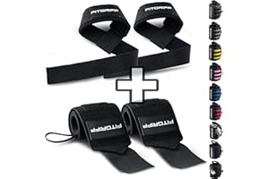 Fitgriff® Lifting Straps & Wrist Wraps (Bundle) Superior Support for Weightlifting & Gym Workouts - for Men and Women
