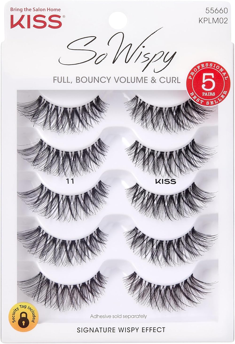 Kiss No. 05 Ever EZ Lashes 10 Count Eyelash Pack Brand New