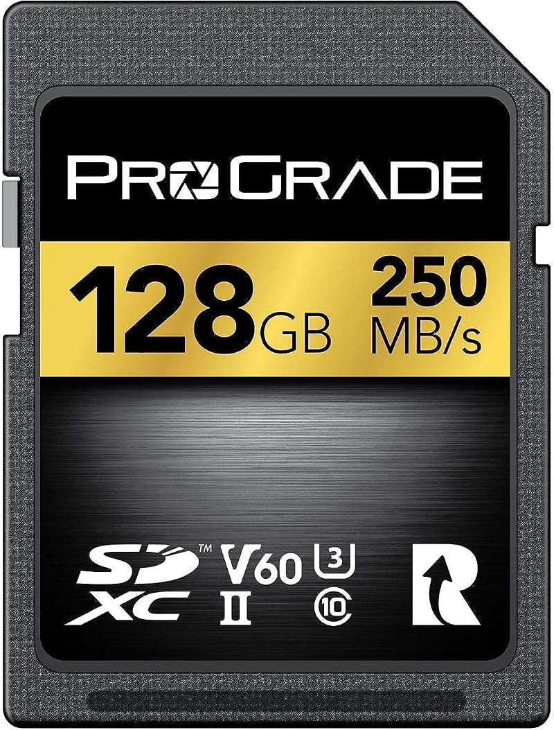 ProGrade Digital SD UHS-II 128GB Card V60 130MB/s 250MB/s Read
