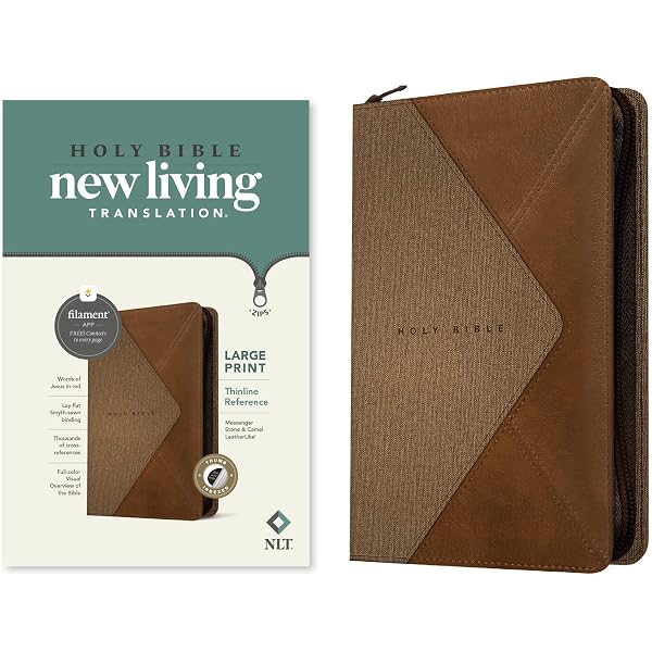NLT Compact Giant Print Zipper Bible, Filament Enabled