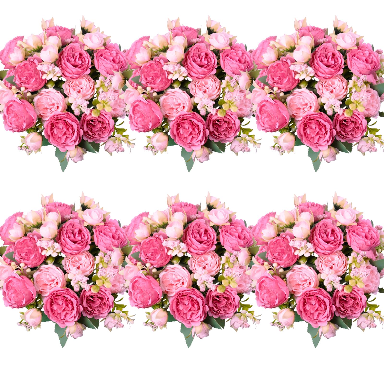 Photo 1 of *PARTIAL SET*
AUMVEYI 6 Pcs Peonies Artificial Flowers Bulk, Blush Pink Silk Peonies Fake Bouquet for Floral Centerpieces, Red Realistic Faux Peony Flower for Flower Arrangements Wedding Decoration vase