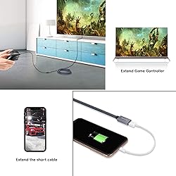 Nanxudyj USB 3.0 Extension Cable 2ft/0.6m,USB