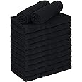 Utopia Towels Cotton Bleach Proof Salon Towels (16x27 inches) - Bleach Safe Gym Hand Towel (72 Pack, Black)