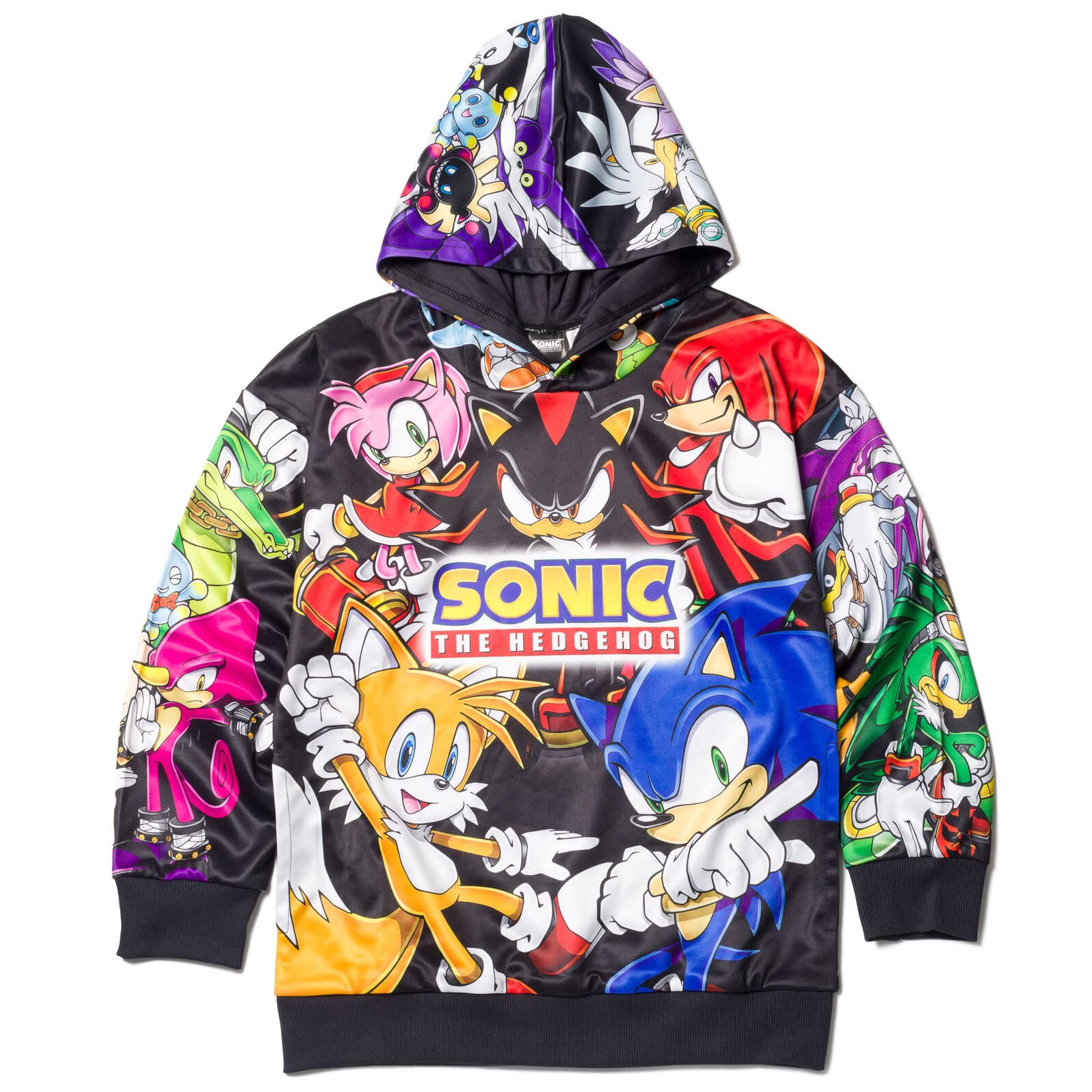 SEGA Sonic the Hedgehog Knuckles Shadow Tails Fleece Pullover Hoodie Little Kid to Big Kid