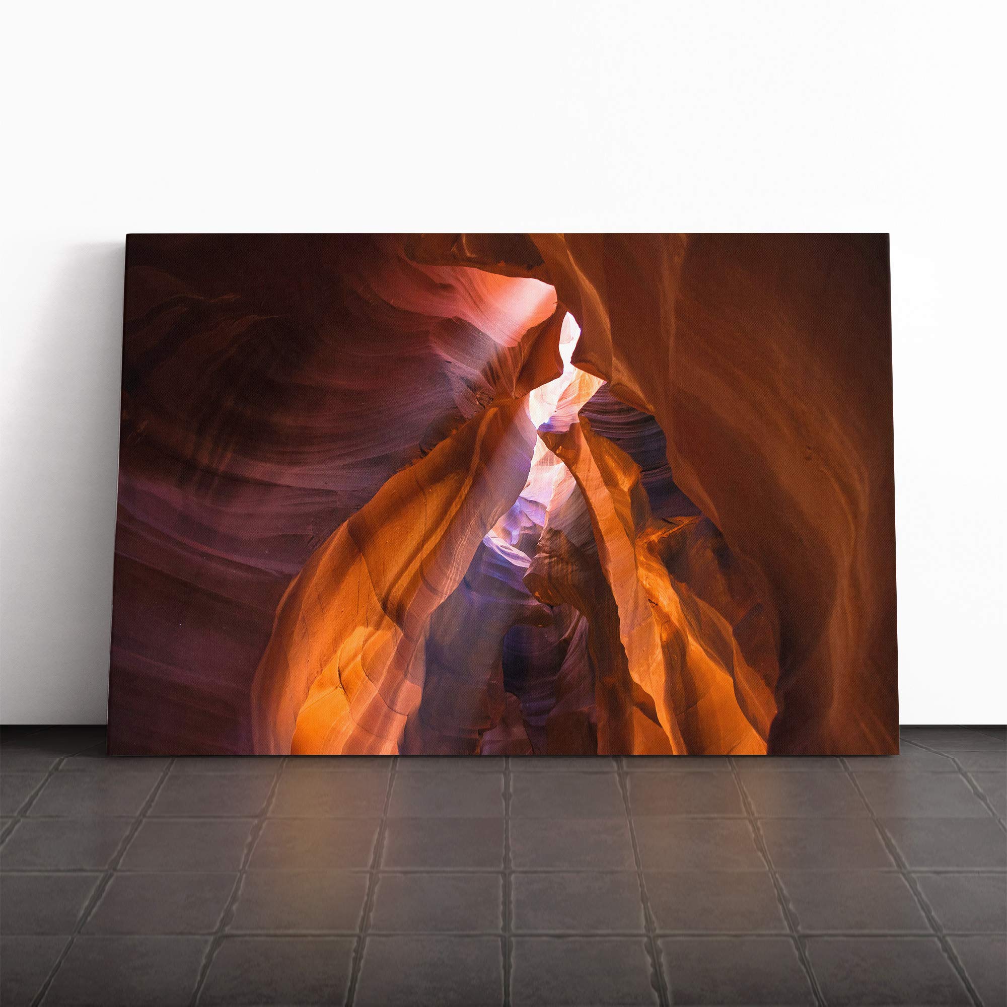 Landscape Canyon Sandstone (3) Canvas Print | Gallery Wrapped 30mm Frame Wall Art | 20x14 inches | Ready to Hang | Modern Landscape Picture | Living Room Bedroom Lounge Office