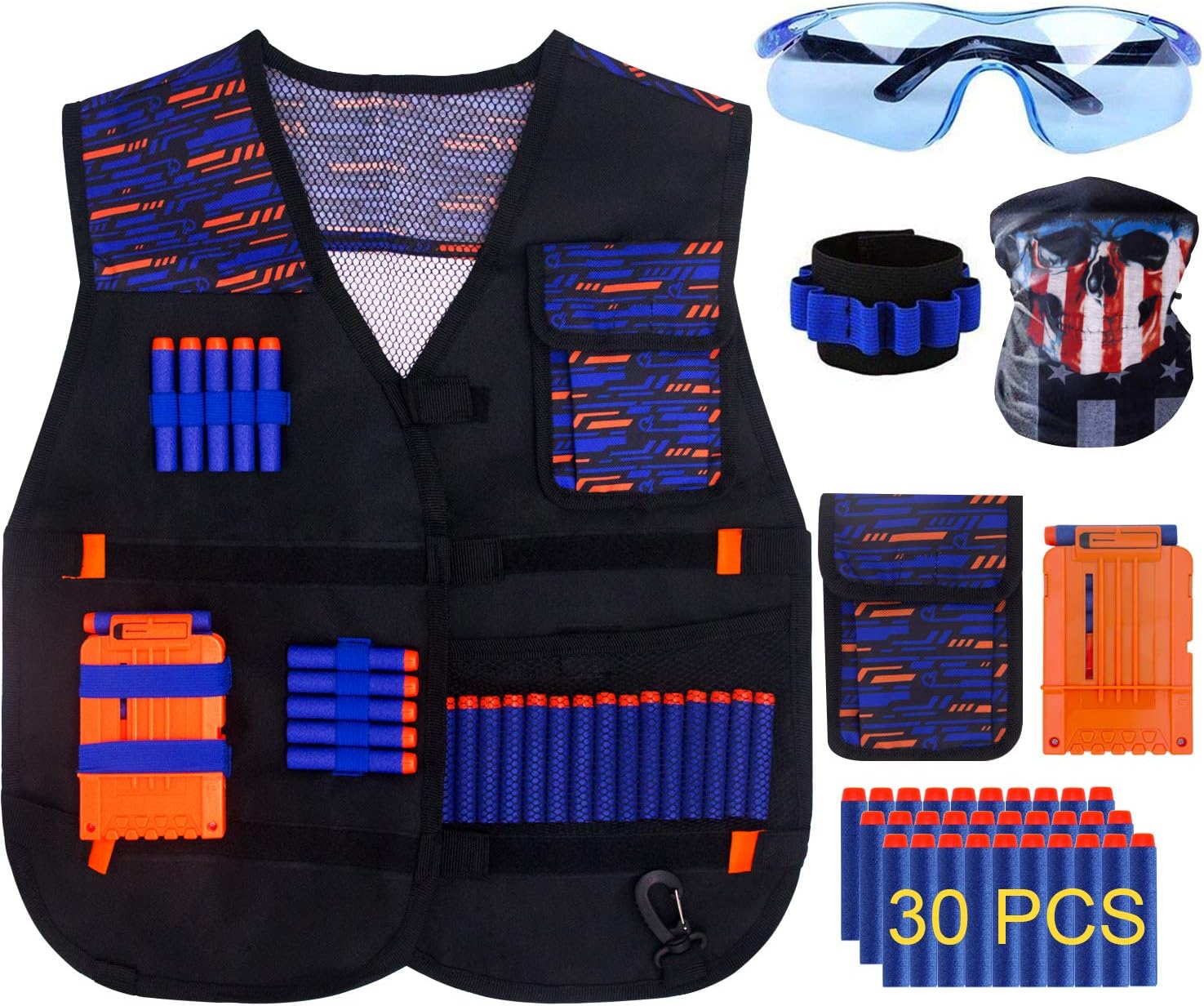 KOSIN Tactical Vest Kit For Nerf Guns N-strike Elite Series for Boys and Girls
