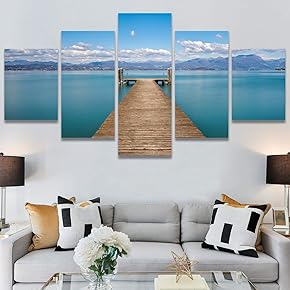 SIGNWIN 5 Panel Canvas Wall Art Modern Art...