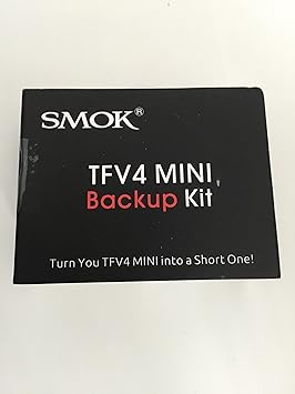 2 PACKS of TFV4 Mini Backup Kit (Glastank + 0,3 Ohm / 1,8 Ohm Spulenkopf + Silikon-Dichtungspad)