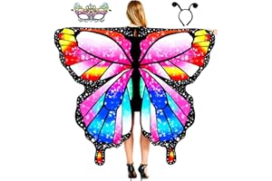 VARYOWOP Butterfly Wings Adult Butterfly Costume for Women - Butterfly Cape Costume Perfect for Halloween