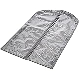 Amazon Basics Fabric Garment Bags, Grey - 5-Pack