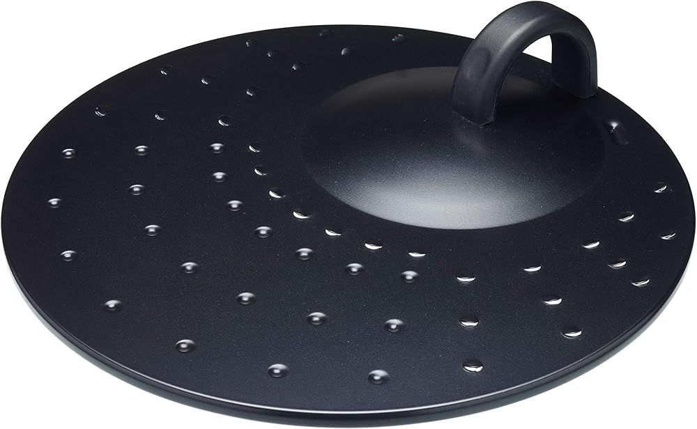 KitchenCraft 31cm Frying Pan Splatter Guard Lid - Dishwasher Safe, Black