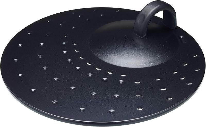 KitchenCraft 31cm Frying Pan Splatter Guard Lid - Dishwasher Safe, Black