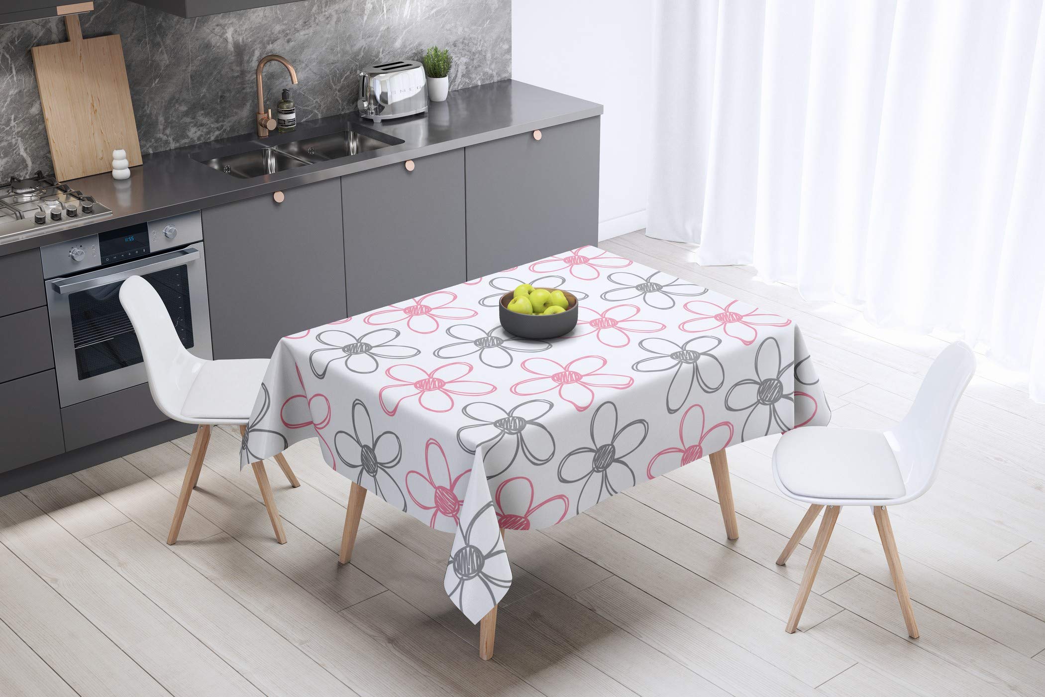 Bonamaison Kitchen Decoration, Tablecloth, 140cm x 140cm - Designed and Manufactured in Turkey