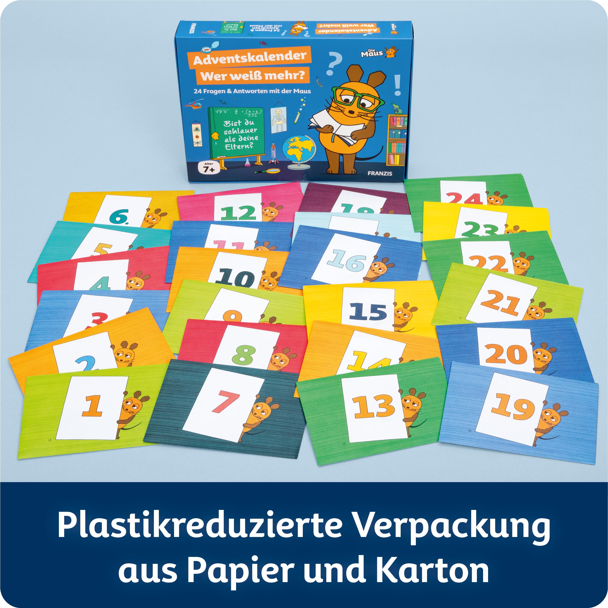 FRANZIS 67216 - Die Maus Adventskalender Wer weiß mehr?: 24 Fragen & Antworten mit der Maus 7