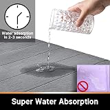 Yimobra Memory Foam Bath Mat Set 2pc Grey 43x61 cm 61x52 cm Non Slip view 3