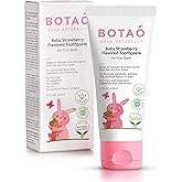BOTAO Fluoride Free Baby Toothpaste | Strawberry Flavored - Organic Training Natural Toddler Toothpaste for Toddlers | EWG Ve