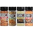 Weber Restaurant Favorites Grilling Spice Set with Roasted Garlic & Herb, Kick'n Chicken, Chophouse Butter, and Flavor Bomb Burger Seasonings