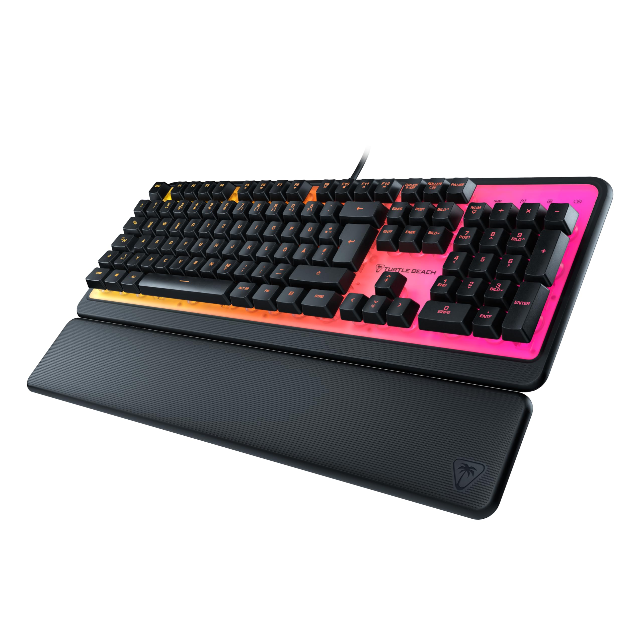 Turtle Beach Magma - Membrane RGB Gaming Keyboard mit Membrantasten, Advanced Anti-Ghosting, Easy-Shift Technologie, RGB-Beleuchtung, abnehmbare Handballenauflage 9