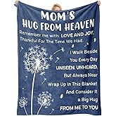 Memorial Gifts for Loss of Mom - Hug from Heaven Blanket, Sympathy Gifts for Loss of Mother, Anniversary Bereavement Gift, A Gift to Express Sympathy, Condolences, Comfort, Remembrance and Healing