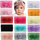 WZT Stretchy Knot Nylon Baby Headbands For Newborn Baby Girls Infant Toddlers Kids Bows Child Hair Accessories