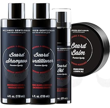 Amazon Com Beard Growth Shampoo Grooming Kit For Men With