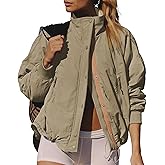 SeeLuNa Winter Jackets for Women Long Sleeve High Neck Zipper Up Fleece Lined Overcoat Field Tripper Jacket with Pockets