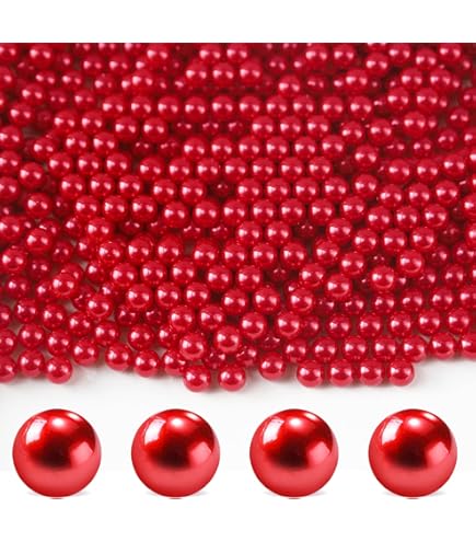 MACIOZE 300Pcs Pearl Vase Filler, Red No Hole Faux Pearl Beads For Centerpieces Vases, Candle Centerpieces, Wedding Birthday Party Home Decor 8/10/14/20mm - View #12